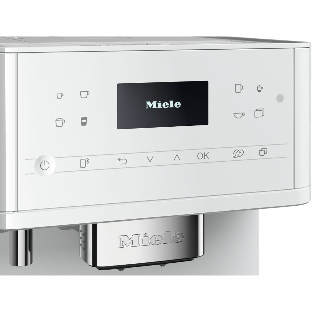 Miele CM6160 Countertop Coffee Machine, MilkPerfection - Lotus White | Atlantic Electrics