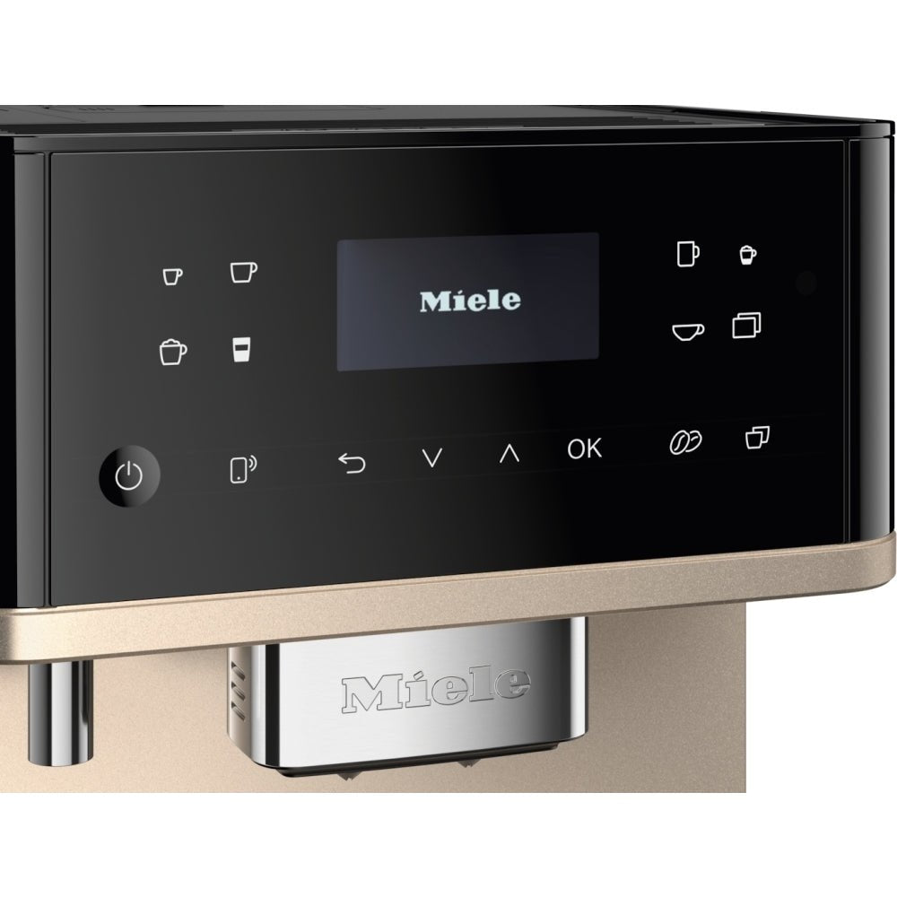 Miele CM6360 Built In Bean to Cup Coffee Machine - Obsidian Black / Clean Steel Metallic | Atlantic Electrics - 41364368457951 