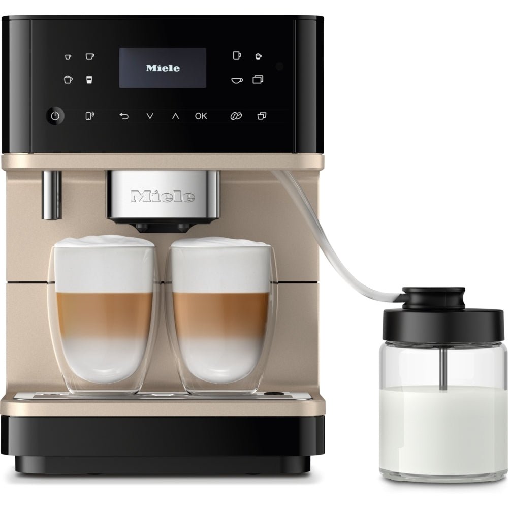 Miele CM6360 Built In Bean to Cup Coffee Machine - Obsidian Black / Clean Steel Metallic | Atlantic Electrics - 41364368359647 