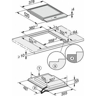 Miele CSDA7000 120mm wide downdraft Combi Set Extraction + Recirculation - Atlantic Electrics - 39478265938143 