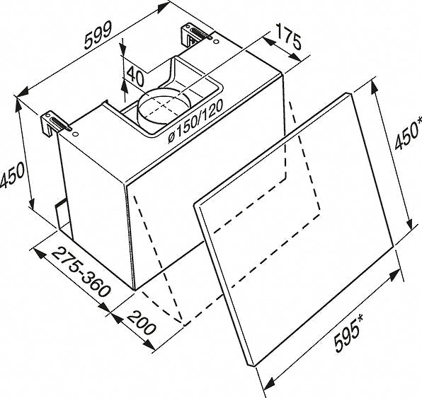 Miele DA1867 60cm Integrated Cooker Hood, CleanCover - Stainless Steel | Atlantic Electrics - 41378788376799 