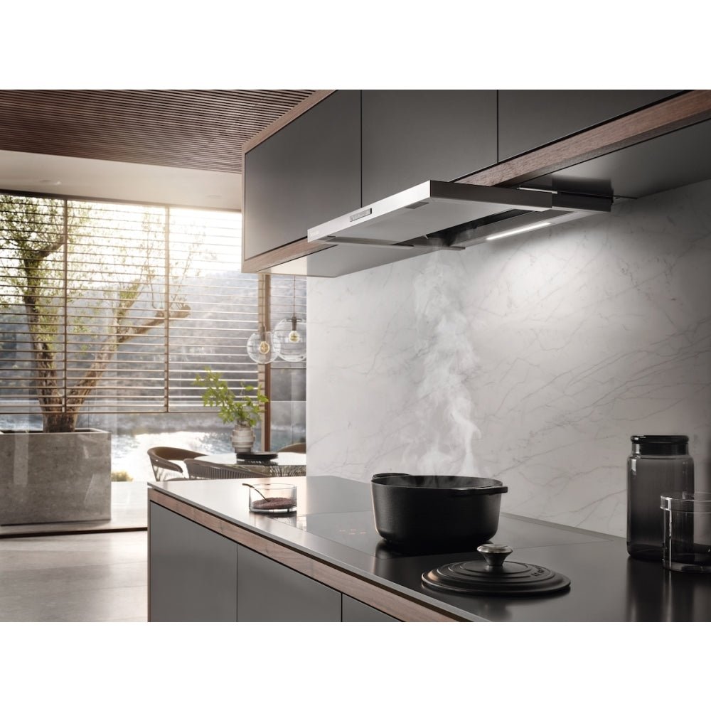 Miele DAS2620 Built-In Slimline Cooker Hood, CleanCover - Stainless Steel | Atlantic Electrics - 41410555511007 