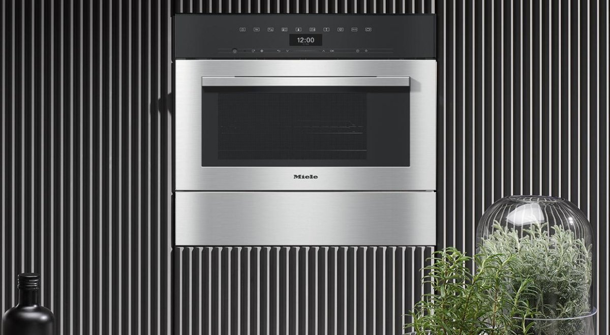 Miele DGM7340-CLST 40 Litre Steam Oven with Microwave, DualSteam Technology, DirectSensor, 59.5cm Wide - Stainless Steel/CleanSteel | Atlantic Electrics