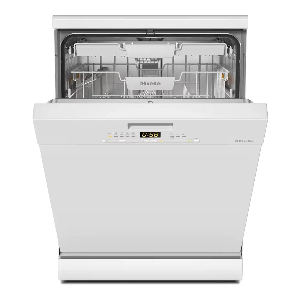Miele G5110SC-BRWH Active Freestanding Dishwasher with Hot Water Connection, 59.8cm Wide - Brilliant White | Atlantic Electrics - 41590356213983 