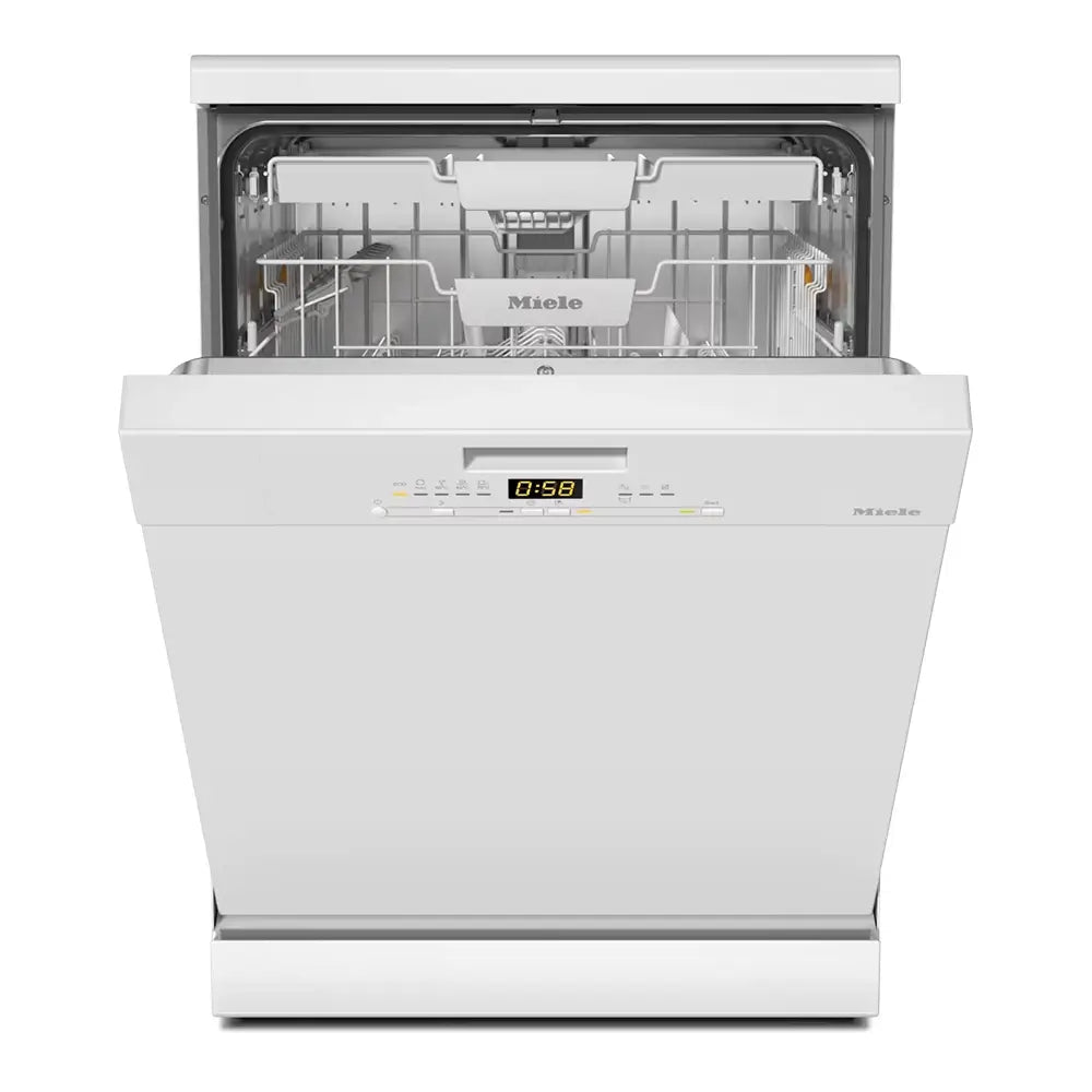 Miele G5110SC-BRWH Active Freestanding Dishwasher with Hot Water Connection, 59.8cm Wide - Brilliant White | Atlantic Electrics