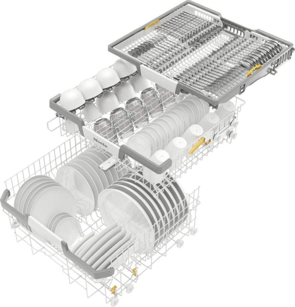 Miele G7110SC-BRWH Freestanding Dishwasher, AutoDos with Integrated PowerDisk - White | Atlantic Electrics