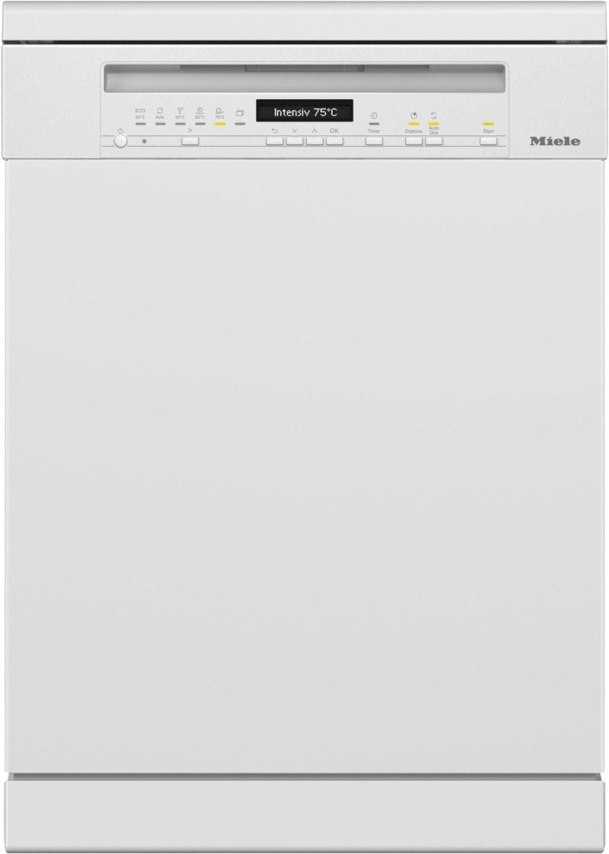 Miele G7110SC-BRWH Freestanding Dishwasher, AutoDos with Integrated PowerDisk - White | Atlantic Electrics
