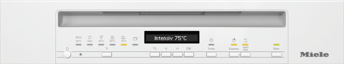 Miele G7110SC-BRWH Freestanding Dishwasher, AutoDos with Integrated PowerDisk - White | Atlantic Electrics