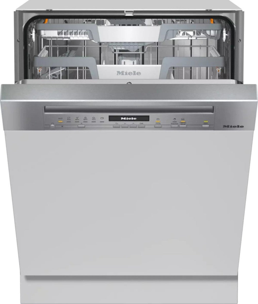 Miele G7200SCi Semi Integrated Standard Dishwasher - Clean Steel Control Panel with Fixed Door Fixing Kit - Atlantic Electrics - 41318834438367 