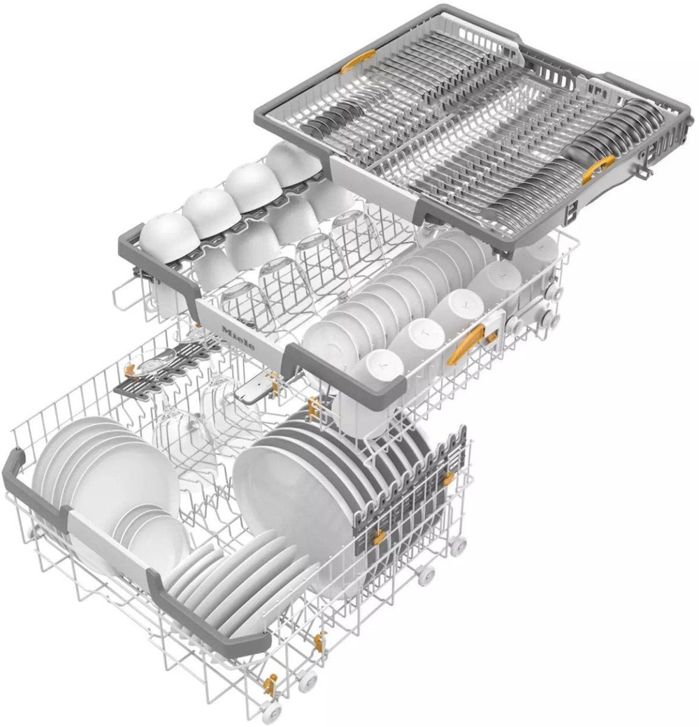 Miele G7410SC AutoDos Freestanding Full Size Dishwasher - Clean Steel - Atlantic Electrics - 41331924500703 