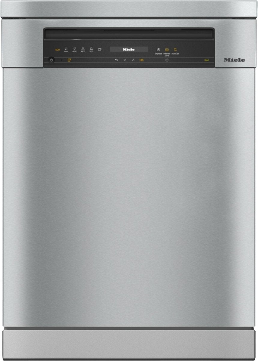 Miele G7410SC AutoDos Freestanding Full Size Dishwasher - Clean Steel | Atlantic Electrics - 41331924467935 