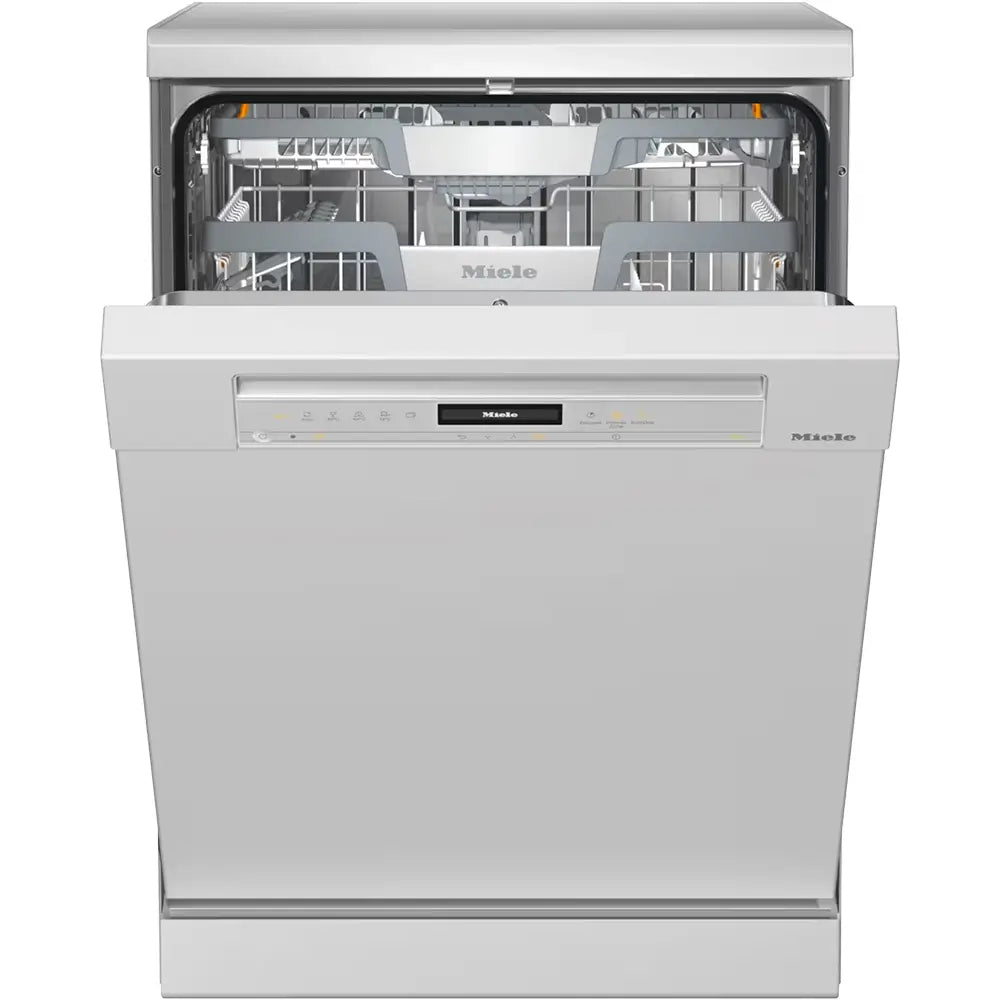 Miele G7410SCWH Freestanding Dishwasher, AutoDos with Integrated PowerDisk - White | Atlantic Electrics