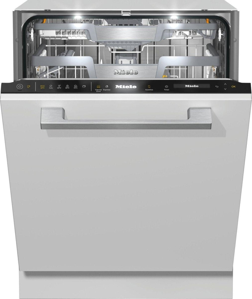 Miele G7660-SCVI Fully Integrated Dishwasher, AutoDos with Integrated PowerDisk, 14 Place Settings - CleanSteel/Obsidian Black | Atlantic Electrics