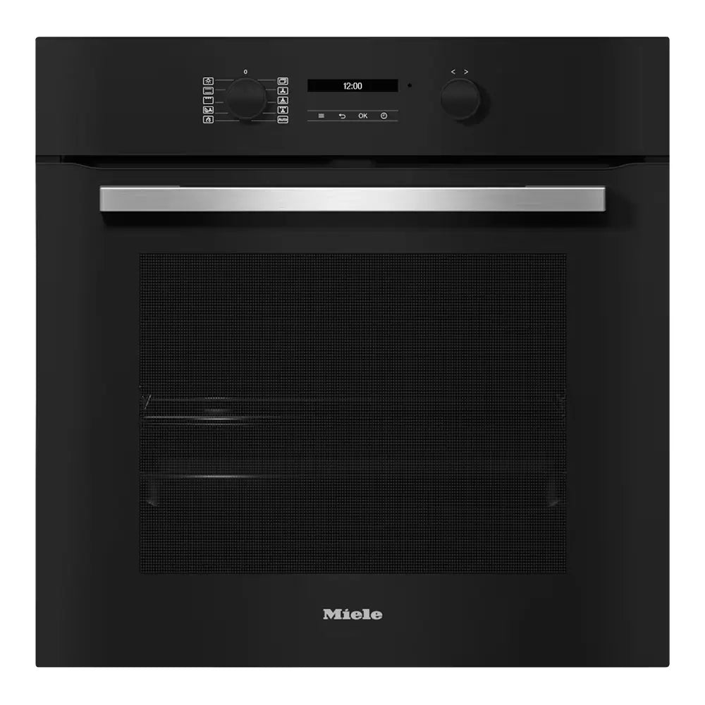 Miele H2766BP 76 Litre Built-In Oven with Pyrolytic Cleaning, FlexiClip Runners, 59.5cm Wide - Elegant Black Design - Atlantic Electrics - 41468271689951 