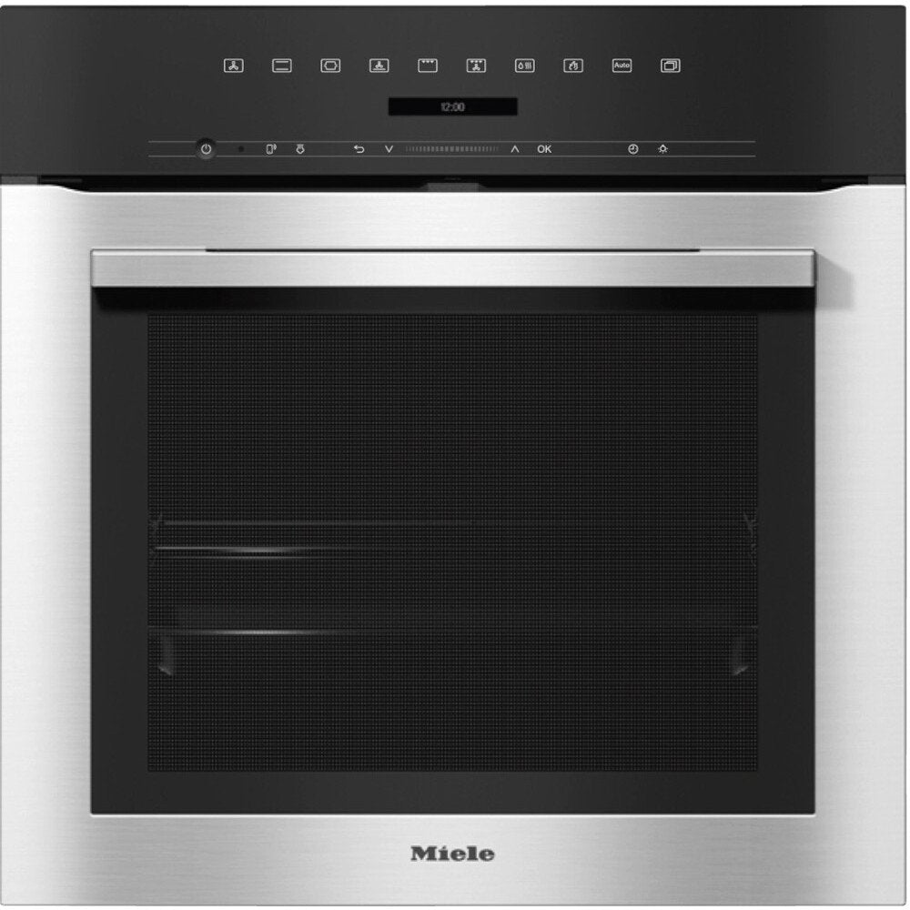 Miele H7164BP 76 Litre Built-In Oven with Miele@home & Pyrolytic Cleaning - 59.5cm Wide | Atlantic Electrics - 41484411273439 