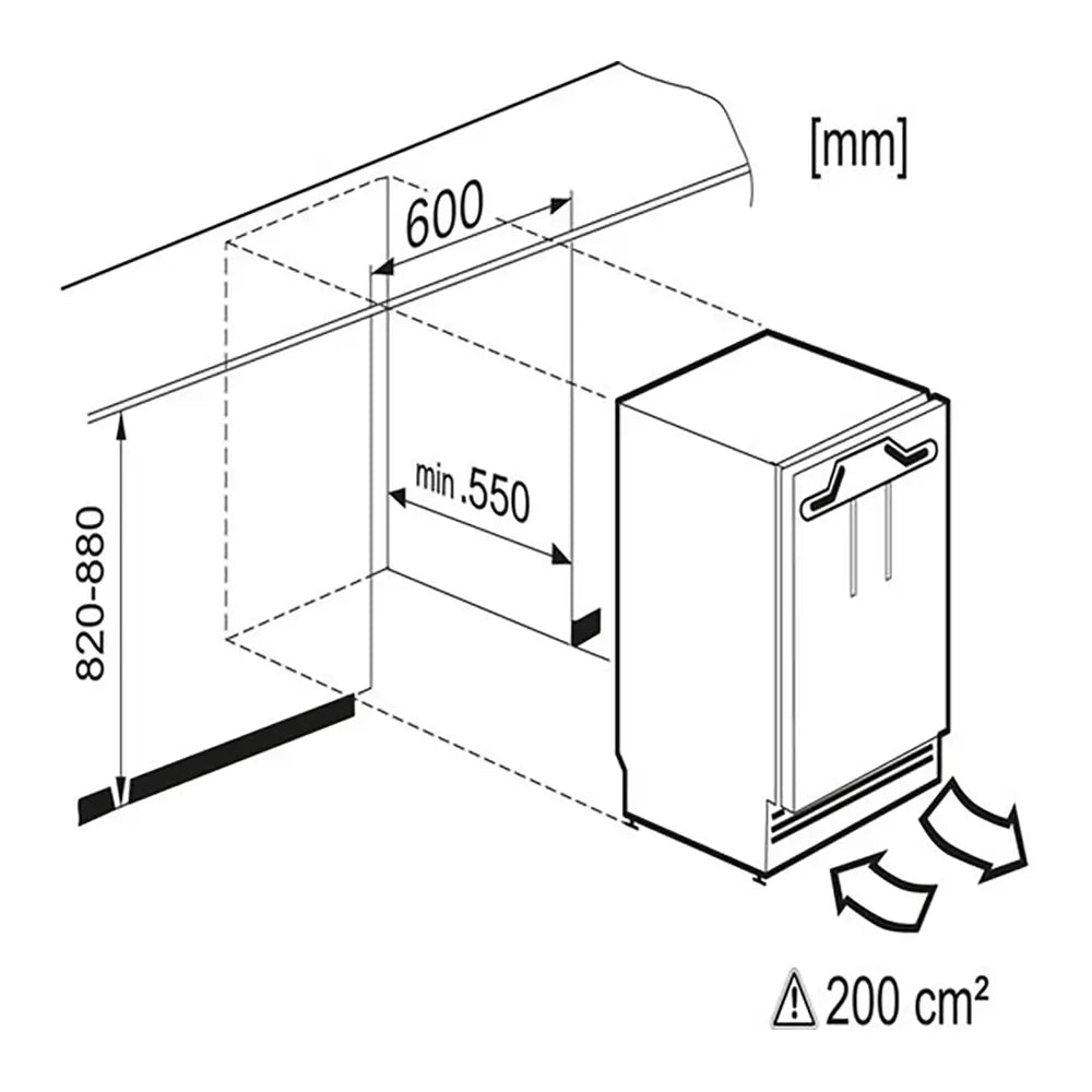 Miele K31242UIF-1 105 Litre Integrated Undercounter Fridge with IceBox, AutoDefrost - Fixed Hinge | Atlantic Electrics - 41410556133599 