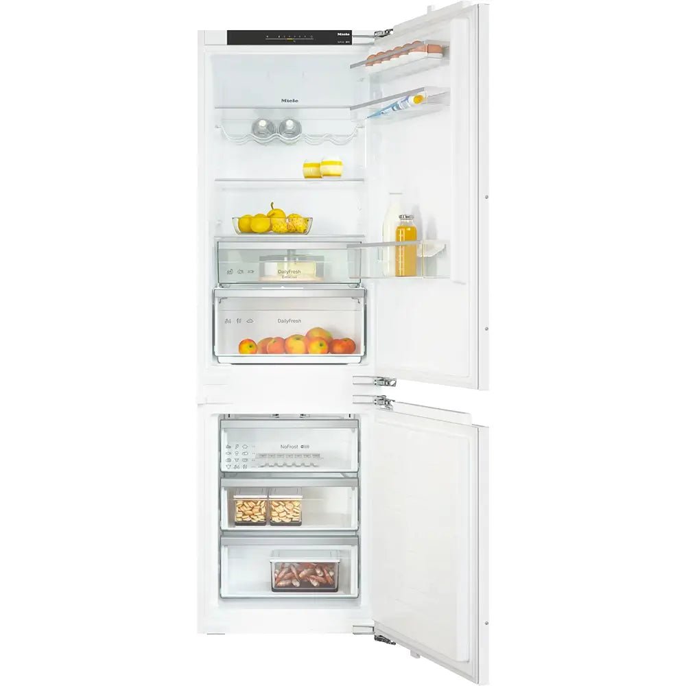 Miele KDN7724E 260 Litre Built-In Fridge Freezer Combination with DailyFresh ExtraCool and NoFrost, 54.1cm Wide - Fixed Door - Atlantic Electrics - 41468291973343 