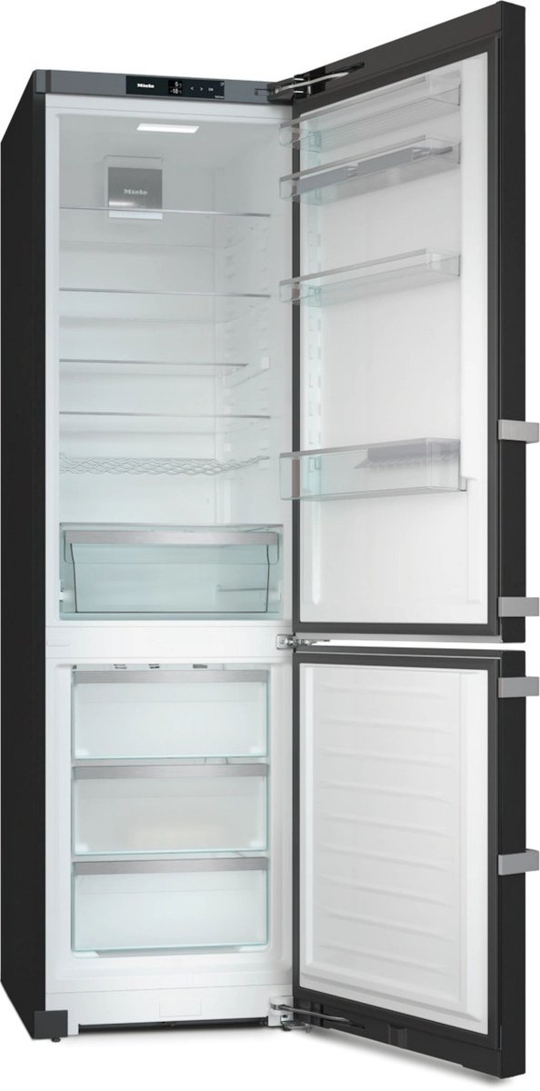 Miele KFN4795DD 372 Litre Freestanding Fridge-Freezer with DailyFresh and NoFrost - BlackSteel Door | Atlantic Electrics - 41426356437215 