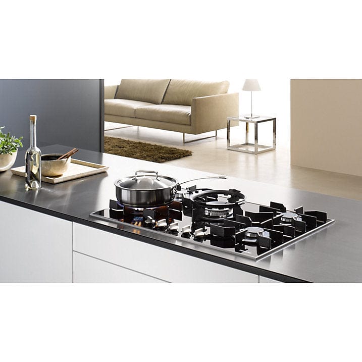 Miele KM3034-1 81cm 5 Zone Gas On Glass Hob - Obsidian Black | Atlantic Electrics