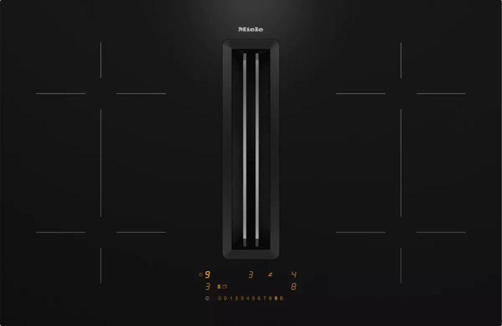 Miele KMDA7473FL-U Induction Hob with Integrated Vapour Extraction with Silence Motor & 2 Flex Zones, 80cm Wide - Black | Atlantic Electrics - 41617642389727 