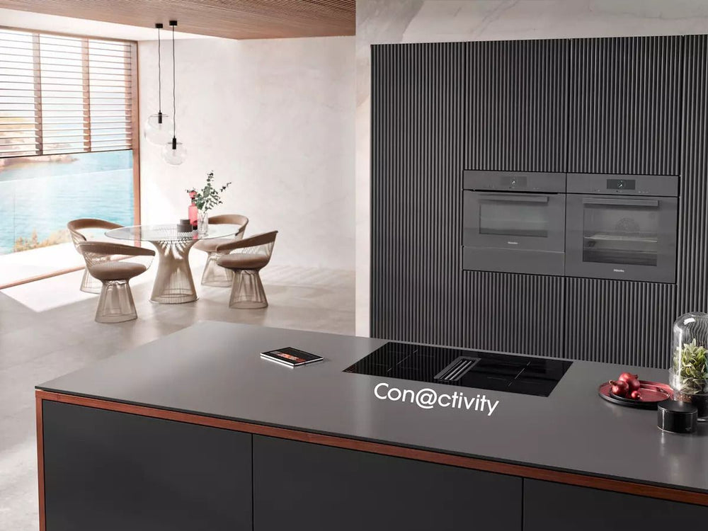 Miele KMDA7473FL-U Induction Hob with Integrated Vapour Extraction with Silence Motor & 2 Flex Zones, 80cm Wide - Black | Atlantic Electrics - 41617642455263 