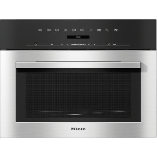 Miele M7140TC 46 Litre Built-In Microwave Oven, 900W, DirectSensor S, 59.5cm Wide - Stainless Steel/CleanSteel | Atlantic Electrics - 41559253582047 