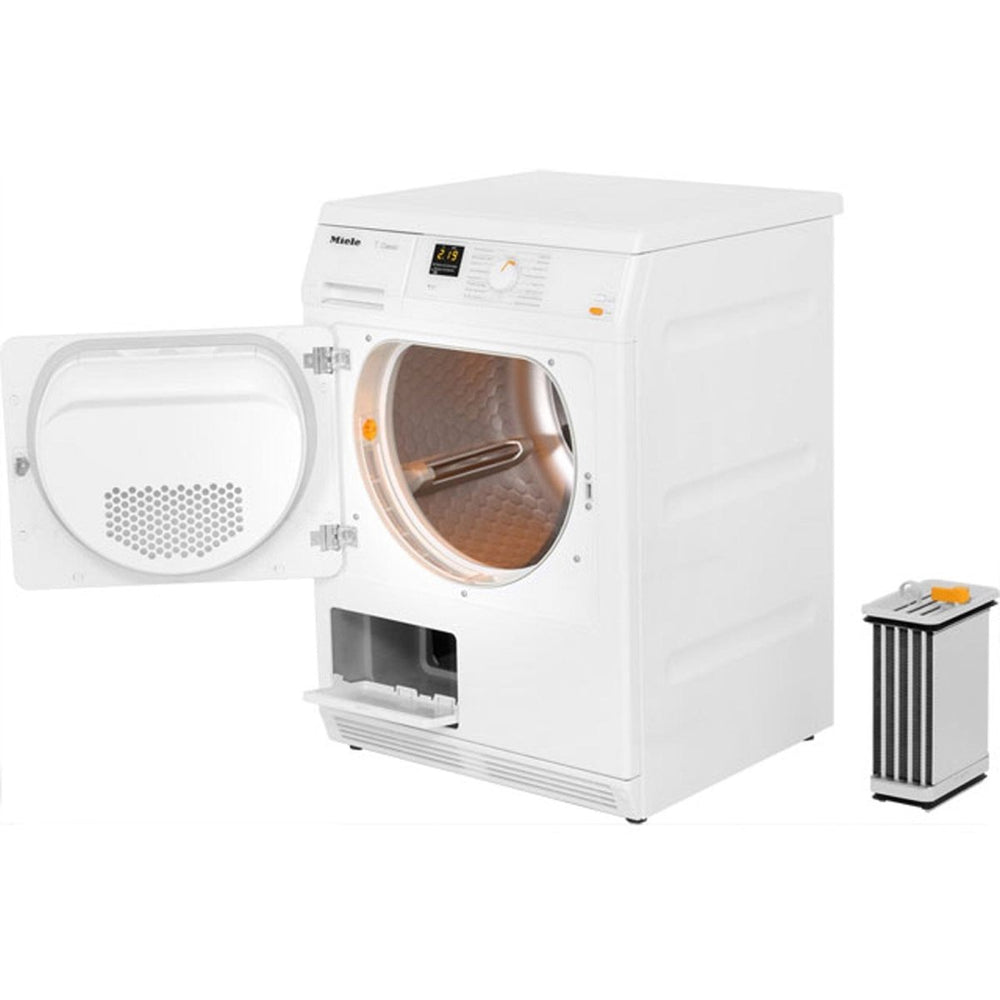 Miele TDA150C 7kg Slanted Face Condenser Tumble Dryer - Lotus White - Atlantic Electrics - 39478272360671 