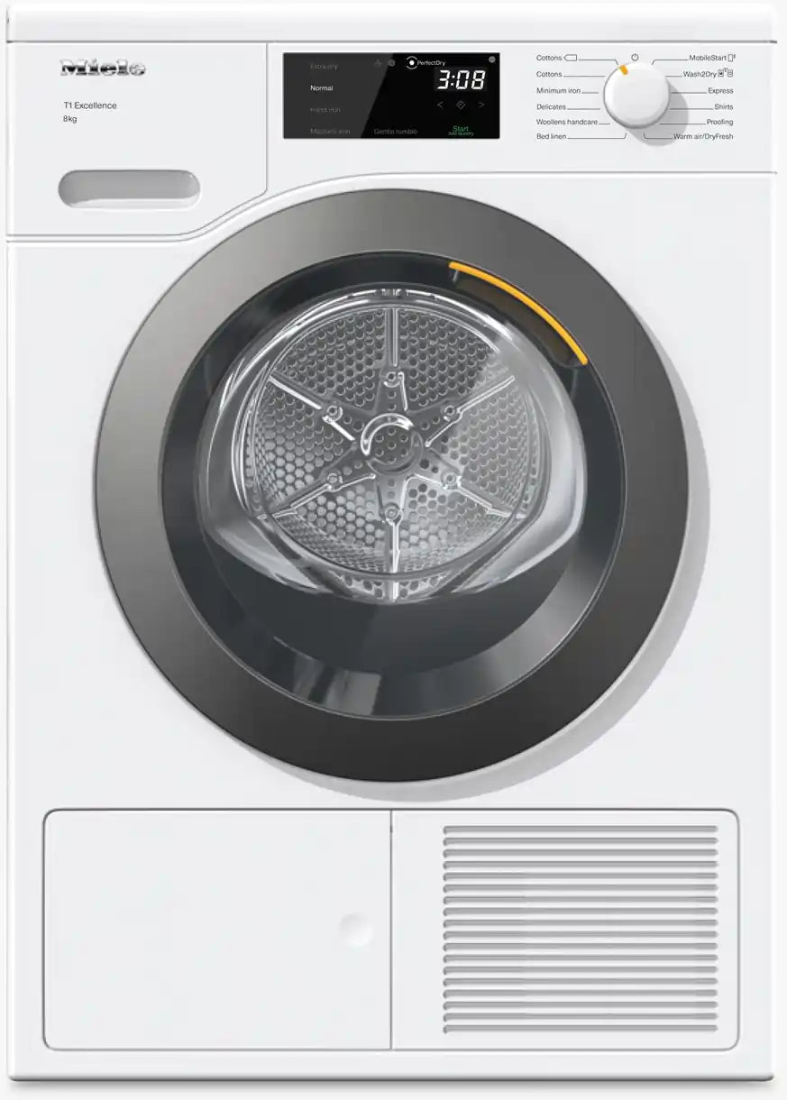 Miele TED265WP Freestanding Heat Pump Tumble Dryer, 8kg Load, White | Atlantic Electrics - 40209737416927 