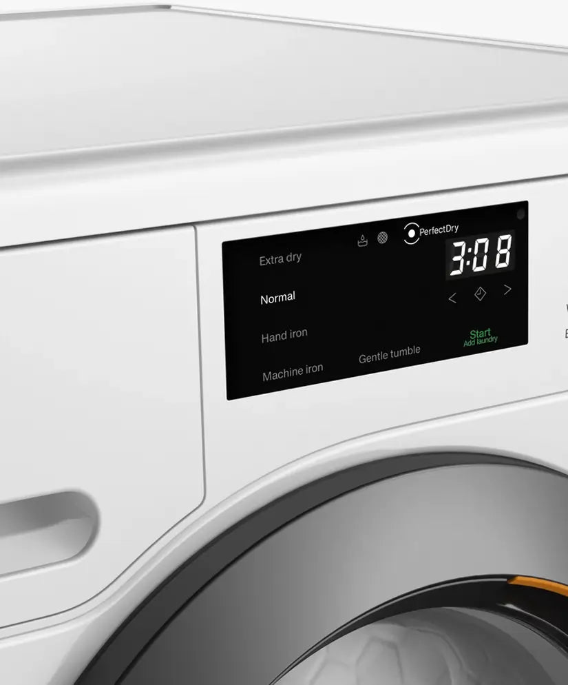 Miele TED265WP Freestanding Heat Pump Tumble Dryer, 8kg Load, White | Atlantic Electrics