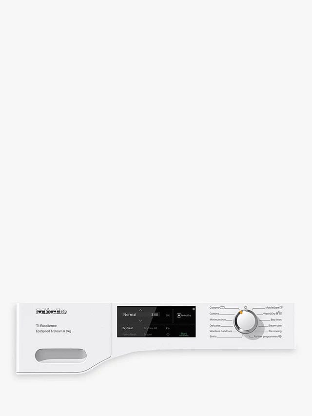 Miele TEL785WP Freestanding Heat Pump Tumble Dryer, 9kg Load, White | Atlantic Electrics