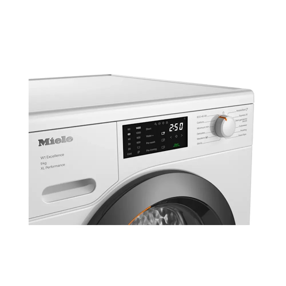 Miele WED164-WCS W1 9Kg Front-Loader Washing Machine with Miele@home, 59.6cm Wide - Lotus White - Atlantic Electrics