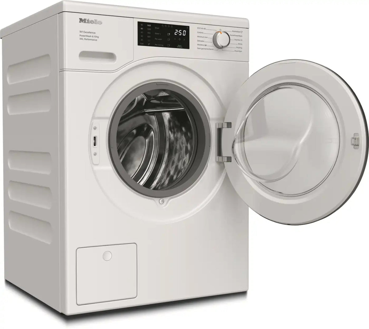 Miele WEK365 WCS QuickPowerWash 10Kg Washing Machine, 1400 Spin - White | Atlantic Electrics