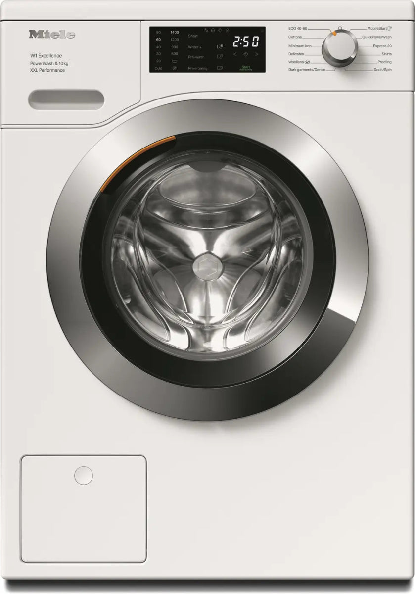 Miele WEK365 WCS QuickPowerWash 10Kg Washing Machine, 1400 Spin - White | Atlantic Electrics - 41325696614623 