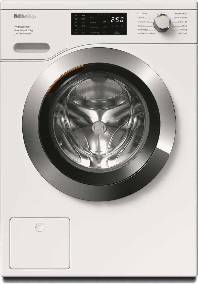 Miele WEK365 WCS QuickPowerWash 10Kg Washing Machine, 1400 Spin - White | Atlantic Electrics