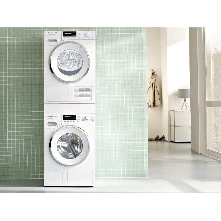 Miele WTV512 Washer-Dryer Stacking Kit For All White - Chrome W1 Wm + All White T1 Dryers | Atlantic Electrics - 39478278881503 