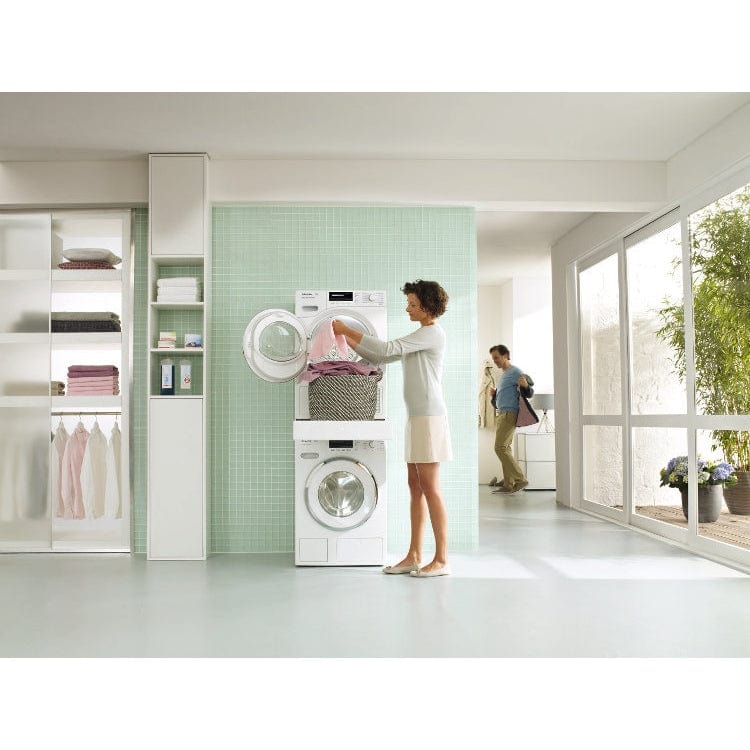 Miele WTV512 Washer-Dryer Stacking Kit For All White - Chrome W1 Wm + All White T1 Dryers - Atlantic Electrics