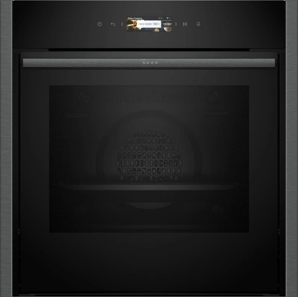 N70 Slide and Hide B54CR71G0B Built In Self Cleaning Electric Single Oven - Grey Graphite - Atlantic Electrics - 40472274206943 