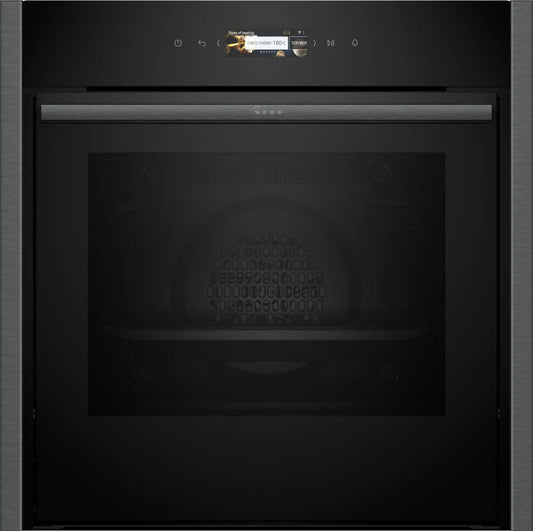 Neff B54CR71G0B N70 Slide and Hide Built-In Self Cleaning Electric Single Oven - Grey Graphite | Atlantic Electrics