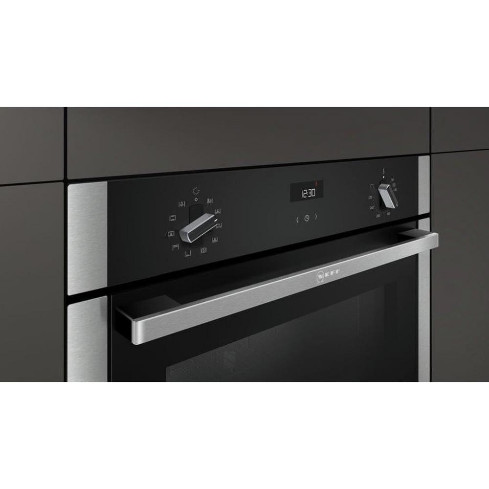 Neff B3ACE4HN0B Slide & Hide Built In Electric Single Oven - Stainless Steel | Atlantic Electrics - 39478281961695 
