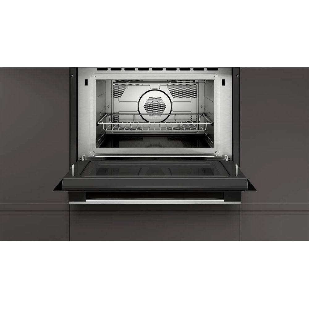 Neff C1AMG84N0B 44 Litre Built-In Combination Microwave Oven with Hot Air Grilling, 56cm Wide - Stainless Steel | Atlantic Electrics - 39478283141343 