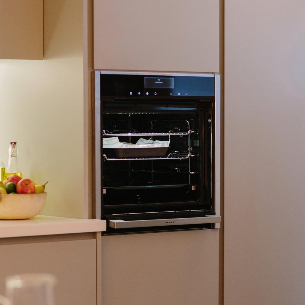 NEFF N90 Slide&Hide B58CT68N0B Built In Electric Single Oven Stainless Steel A Rated - Atlantic Electrics - 39478284714207 