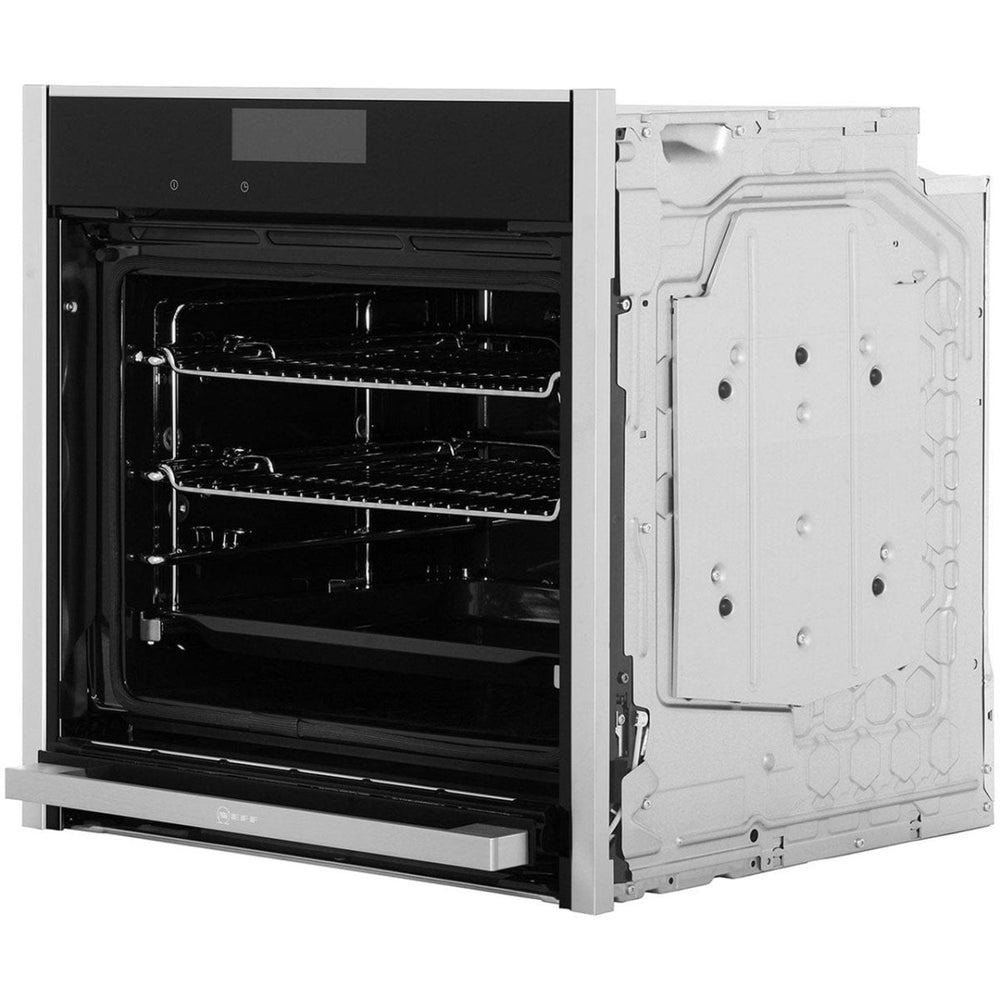 NEFF N90 Slide&Hide B58CT68N0B Built In Electric Single Oven Stainless Steel A Rated - Atlantic Electrics - 39478284845279 