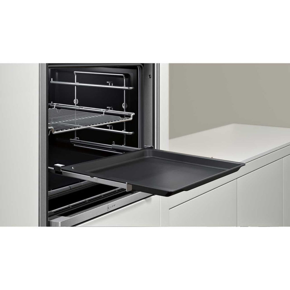 NEFF N90 Slide&Hide B58CT68N0B Built In Electric Single Oven Stainless Steel A Rated - Atlantic Electrics - 39478284976351 
