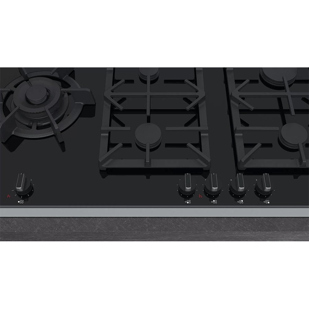 NEFF T29TA79N0 Gas Hob, Ceramic Glass, 5 Burner, 91.8cm Wide - Black | Atlantic Electrics