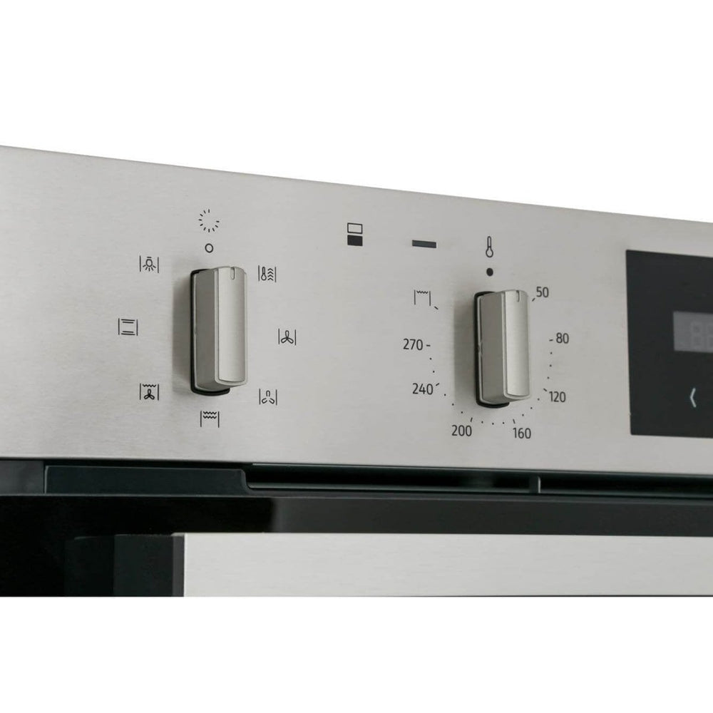 Neff U1GCC0AN0B Built In Electric Double Oven - Black & Steel - Atlantic Electrics - 39478296412383 