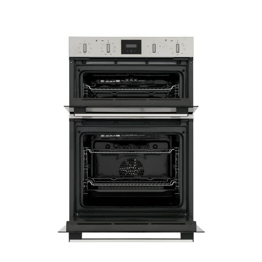 Neff U1GCC0AN0B Built In Electric Double Oven - Black & Steel - Atlantic Electrics - 39478296215775 