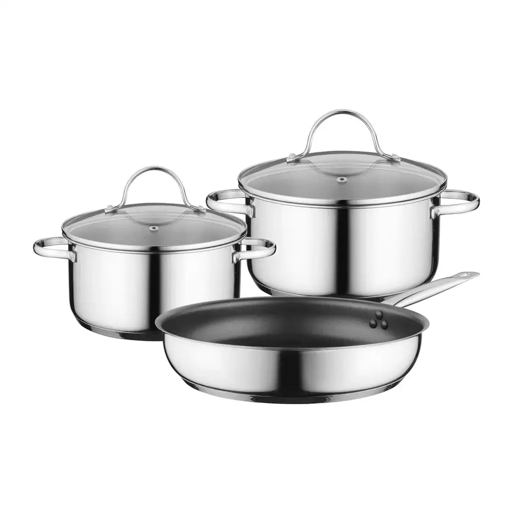 Neff Z943SE0 Cookware Set, 3 Induction Pan Set - Stainless Steel - Atlantic Electrics - 40157535469791 