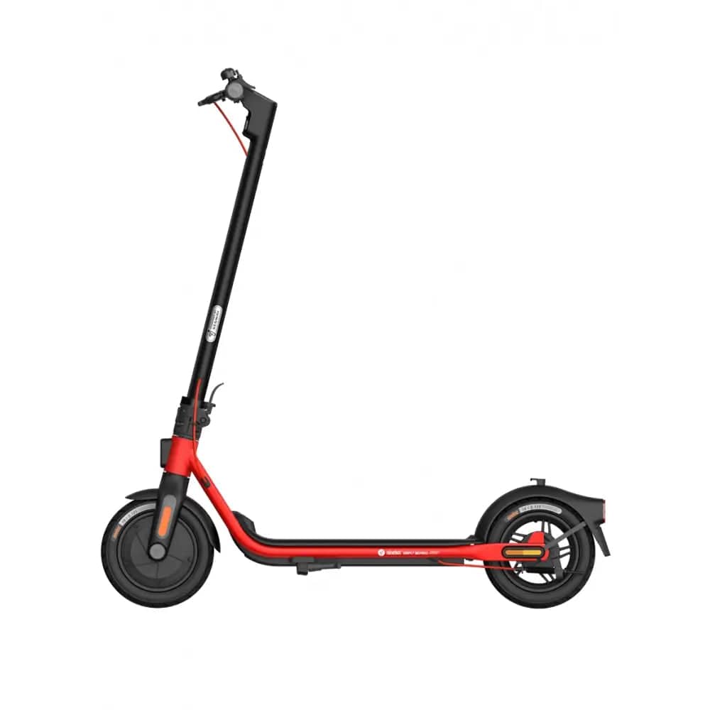 Ninebot D38E Kickscooter Powered by Segway, Electric Folding, 10-inch Air Tyres, 15.5mph - Black & Red | Atlantic Electrics