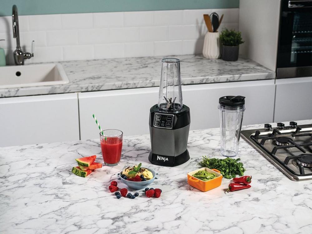 Ninja BN495UK Blender with Auto-iQ - Black-Sliver | Atlantic Electrics