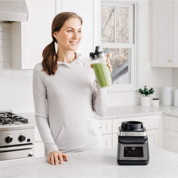 Ninja BN750UK 2-in-1 Blender with Auto-iQ - Black-Sliver | Atlantic Electrics - 39478299590879 
